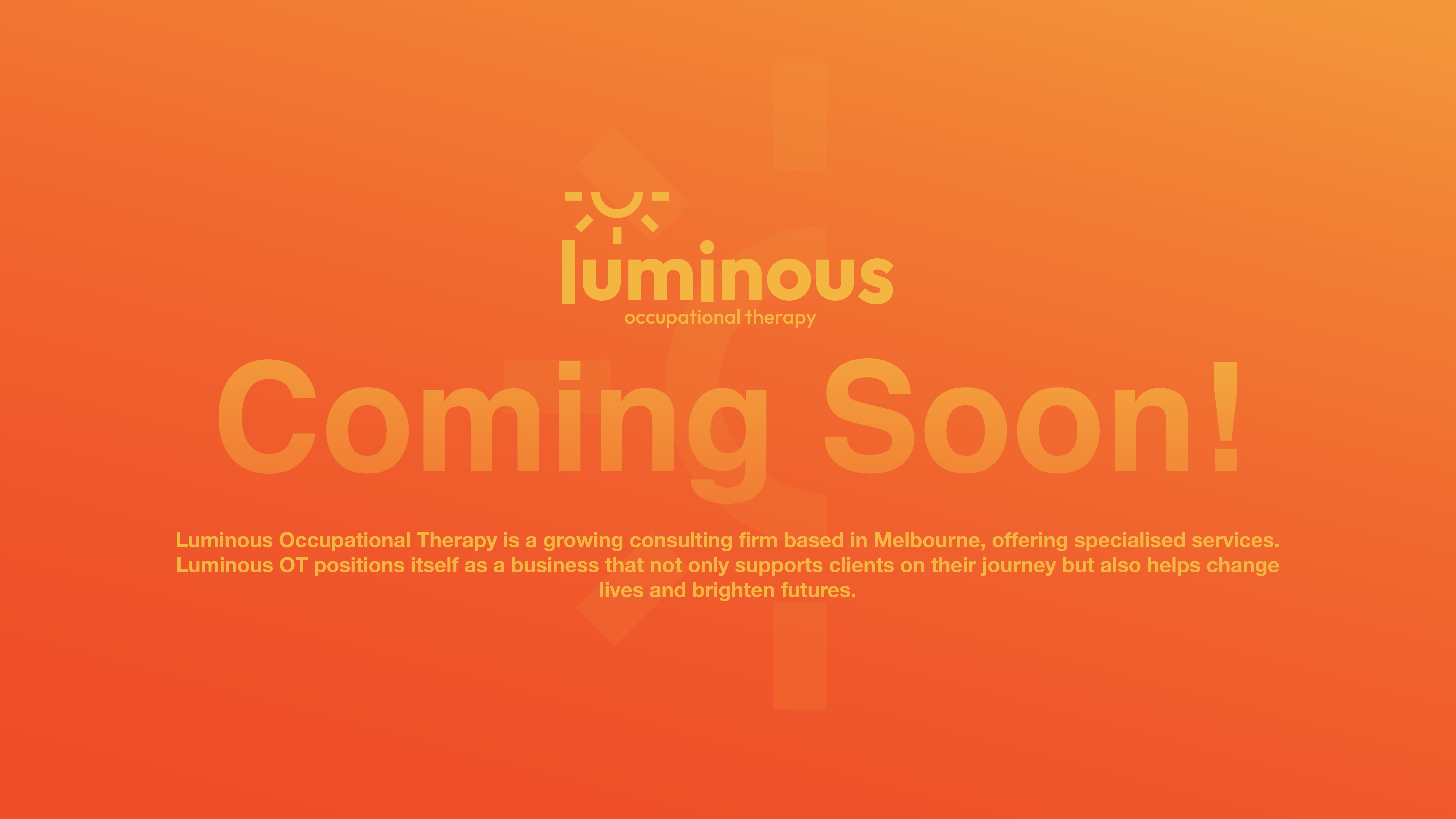 Luminous OT Coming Soon screen